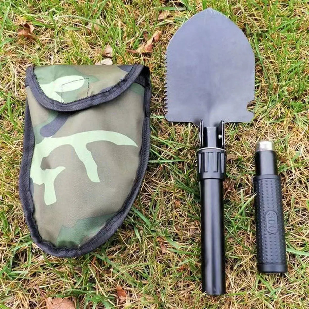 Reliable- Gardening Folding Shovel Camping Shovel Survival Gear Entrenching Tool with Carrying Pouch Metal Handle