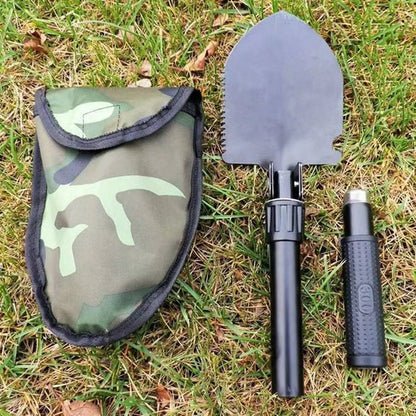 Reliable- Gardening Folding Shovel Camping Shovel Survival Gear Entrenching Tool with Carrying Pouch Metal Handle