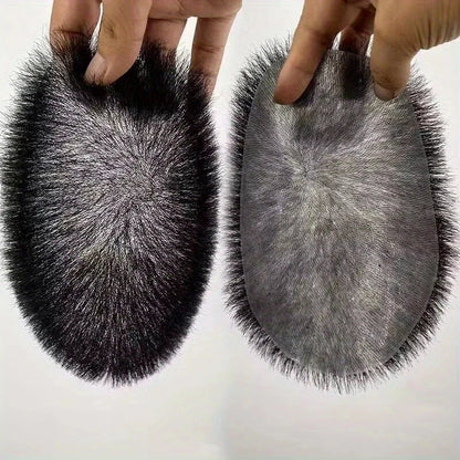 Short Buzz Cut Hair Piece for Man 100% Human Hair Hair Toupee Breathable and Invisible PU Base Biomimetic Scalp Hair Replacement