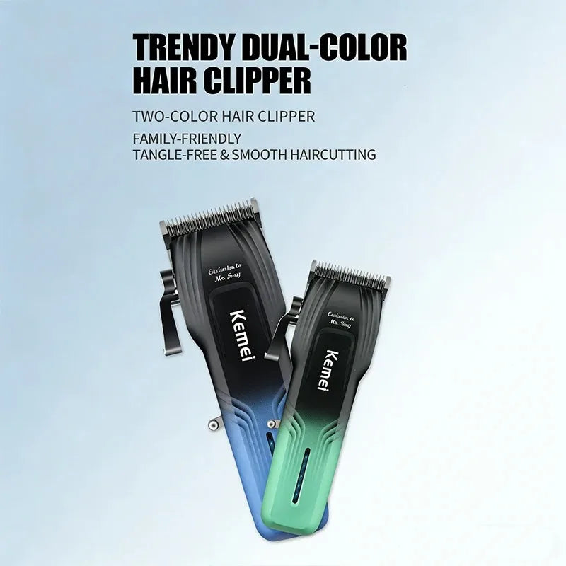Kemei KM-1797 Powerful Cordless Hair Clipper Electric Professional Barber Hair Trimmer Beard Haircutting Machine Rechargeable