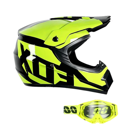 Kids Karting & Youth Dirt Bike Helmets + Goggles DOT Certified Enhanced Protection