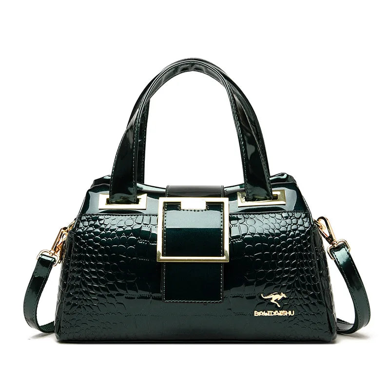 Women's Bag New Style Middle-aged Women's Bag Simple Trendy Single Shoulder Crossbody Bag Fashionable Elegant Handheld Mom Bag