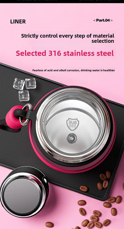 Dopamine all steel insulated cup 316 stainless steel high aesthetic water cup intelligent temperature display cup