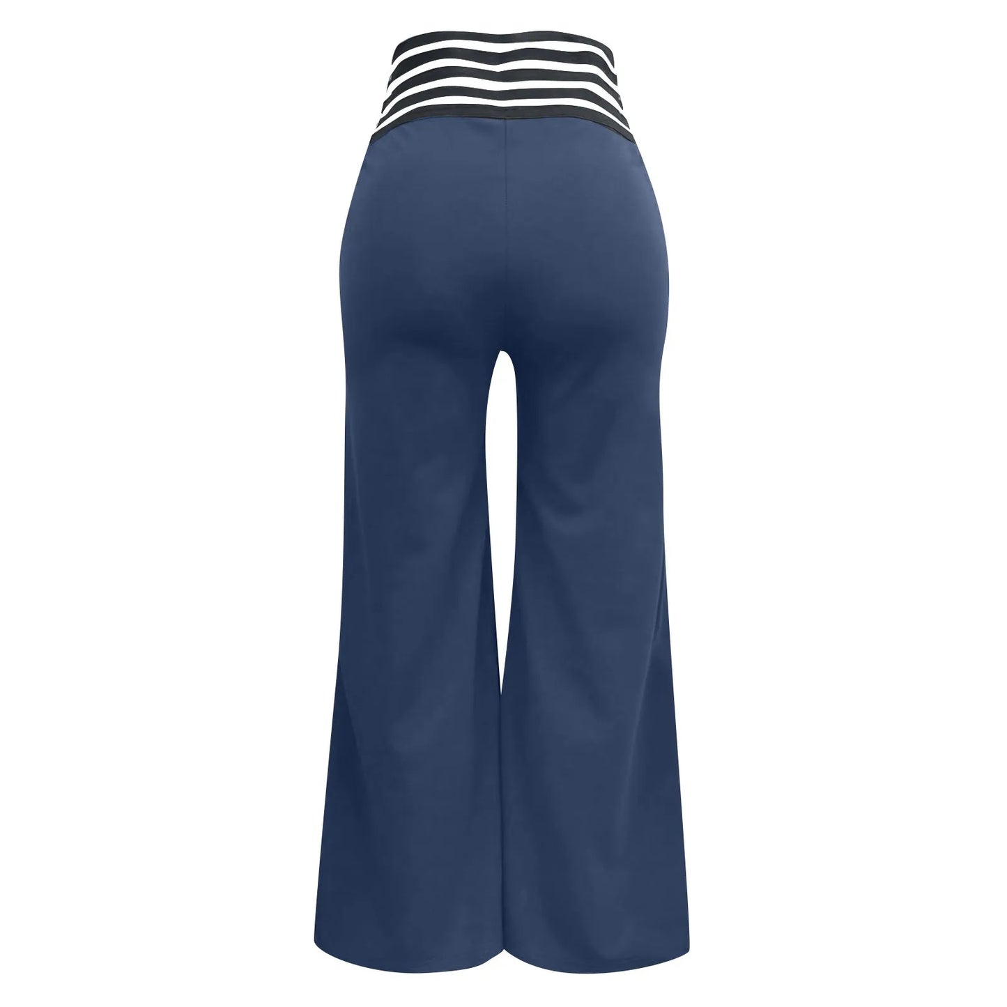Women Wide Leg Flared Pants New Y2k Casual Crisscross Sheer Mesh Patch High Waist Trousers Elegant Streetwear Work Pants