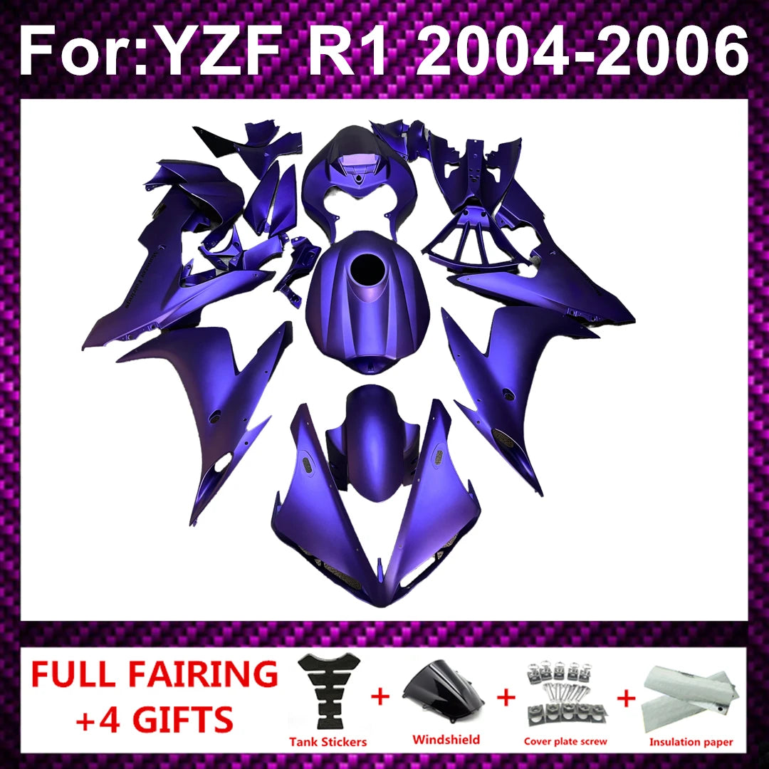 Motorcycle Fairing Kit ABS Plastic Body Injection Fairings Bodywork Bodykits For  R1 YZF1000 YZFR1 YZF-R1 2004 2005 2006