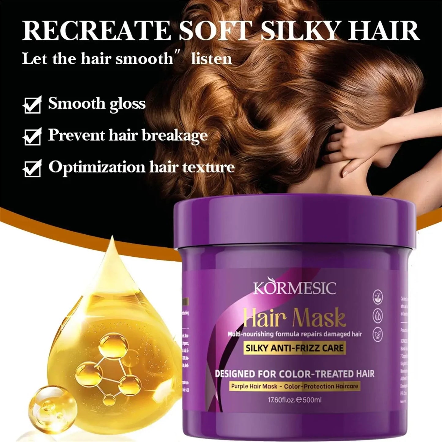 Magical Keratin Hair Mask 5 Seconds Repair Damaged Frizzy Hair Soft Smooth Shiny Nutrition Deep Moisturize Nourishing Hair Care