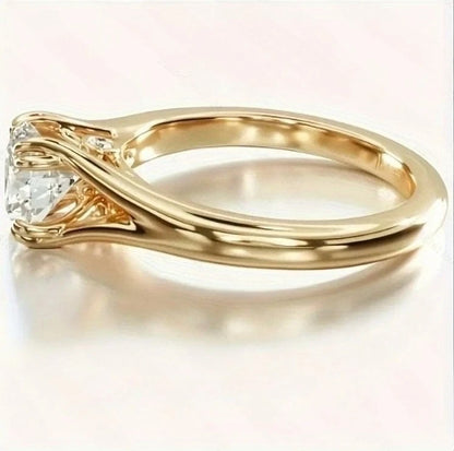 New Fashion Sparkling Inlaid Zirconia Ring for Women Exquisite Luxury Wedding Party Jewelry Accessories Gifts
