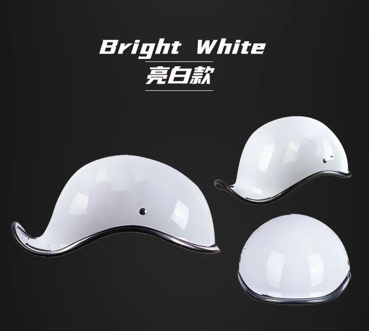 Retro Motorcycle Half Helmet Fashion Bailer for Scooter Safety Helm Spring Summer Capacetes De Moto