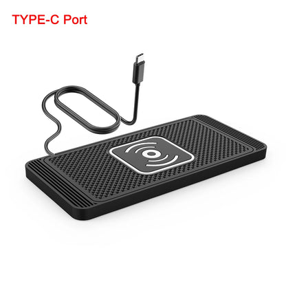 Car Wireless Charger Silicone Non Slip Pad for iPhone 15 14 13 12 Samsung Car Wireless Phone Chargers Fast Charging Station