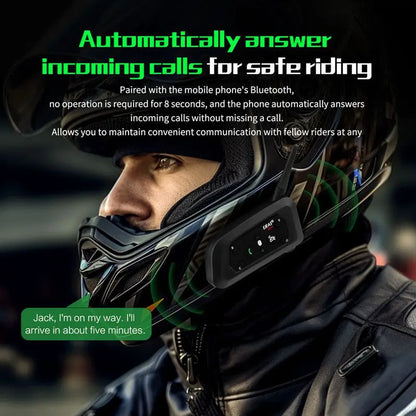 EJEAS Only Official Oversea Store V6PRO+ Motorcycle Intercom Helmet Bluetooth5.1  Headset 6 Riders 800m Communicator Waterproof