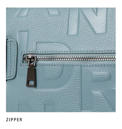 Genuine Leather Letter Bag for Women, Handbag and Crossbody Bag, 2025 New Trendy Women's Bag, Elegant and High-End Motorcycle Bag