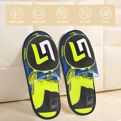 Custom British Lando Norris Racing Driver Guest Slippers for Spa Women House Slipper