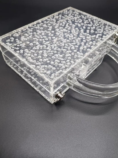 Acrylic Bubble Transparent Bag New Trendy Evening Clutch Handbag Designer Luxury Brand Bags Square Women's Shoulder Tote Wallet