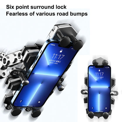 Alloy Shock-Absorbing Phone Holder for Motorcycle Bicycle Universal 360 Rotation Adjustment Mobile Phone Navigation Bracket