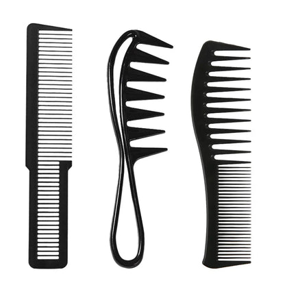 2/3/4pcs Wide Tooth Curl Comb Detangling Comb Texture Comb For Curly Wet Wavy Thick Hair Wigs Salon Barber Hairstyle Tool