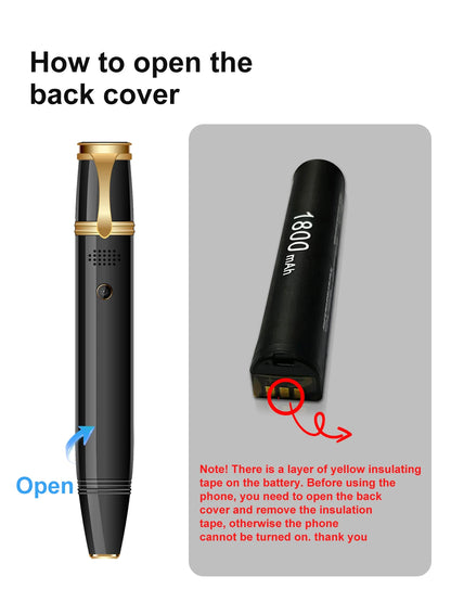 SERVO BM111 Pen Phone Portable Fan 3-in-1 Mobile Phone Dual SIM Bluetooth Dial Recorder Magic Voice Pen Style Telephone Original