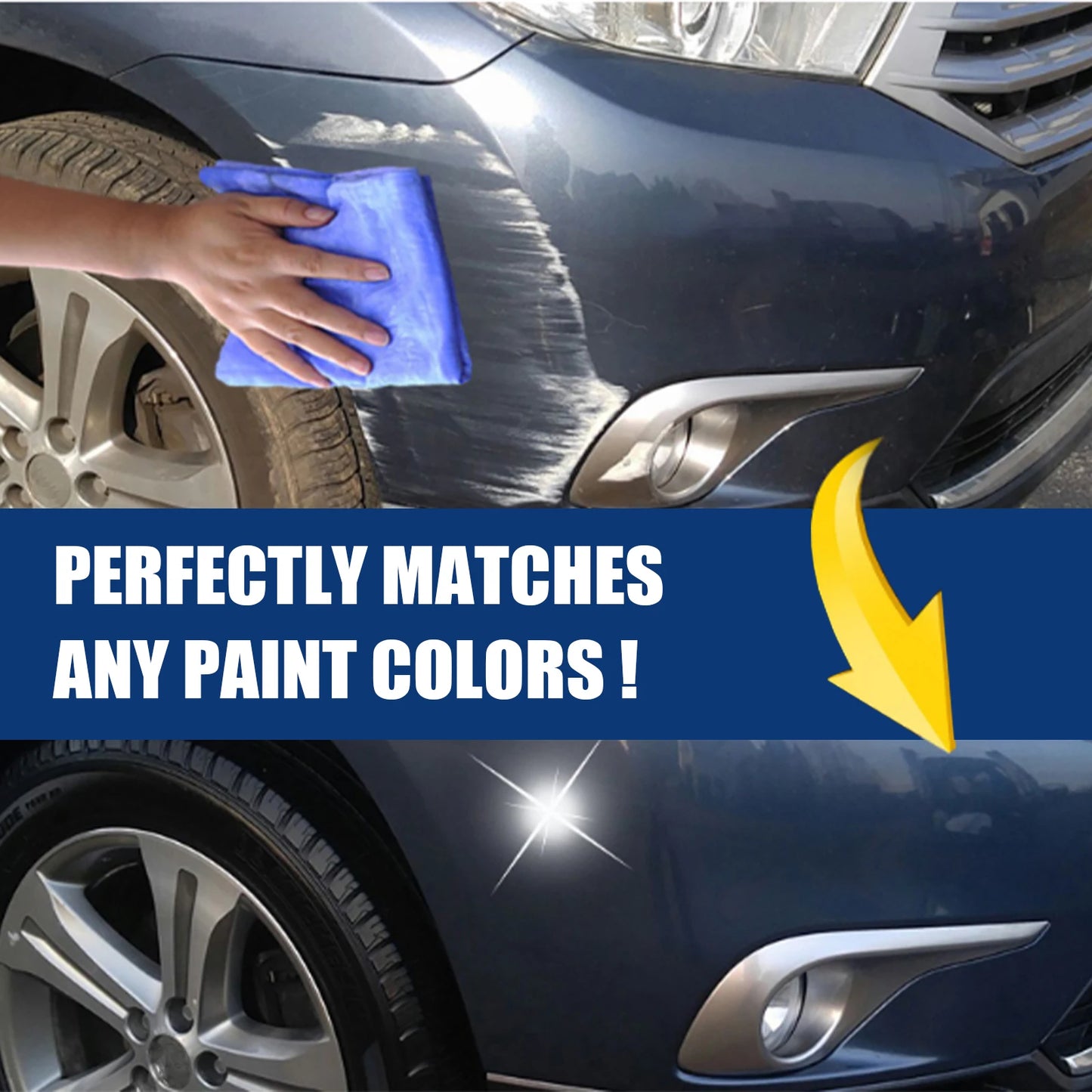 Homonth Car Wax Scratch Swirl Remover Solvent Car Polish Car Polish Solvent 100g Car Wax With Sponge For Repair Paint Scratches