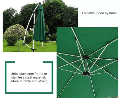Garden Parasol Large Beach Patio Picnic Umbrella Patterned Outdoor Patio with Led Light Solar Base Wholesale Dropshipping