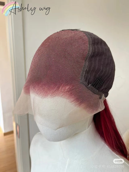 13*6 Lace Fron Wig Synthetic Lace Wigs Long Straight Hair Wig for Women Big Lace Frontal High Quality Fiber Hair Wig for Cosplay