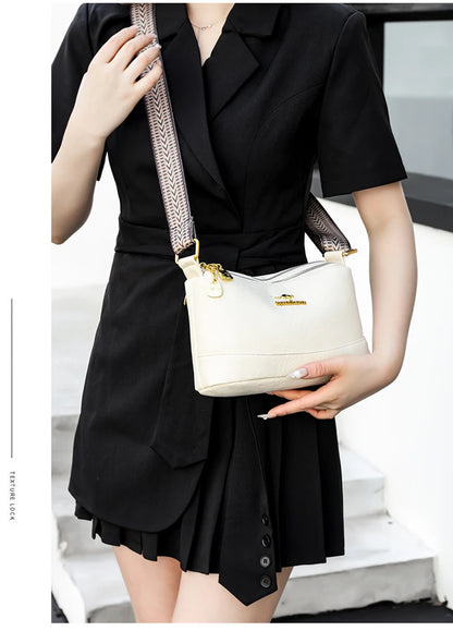 100% Cow Leather High Quality Handbag Purse Women Bag Trend Luxury Designer Shoulder Crossbody Sac Ladies Branded Fashion Totes
