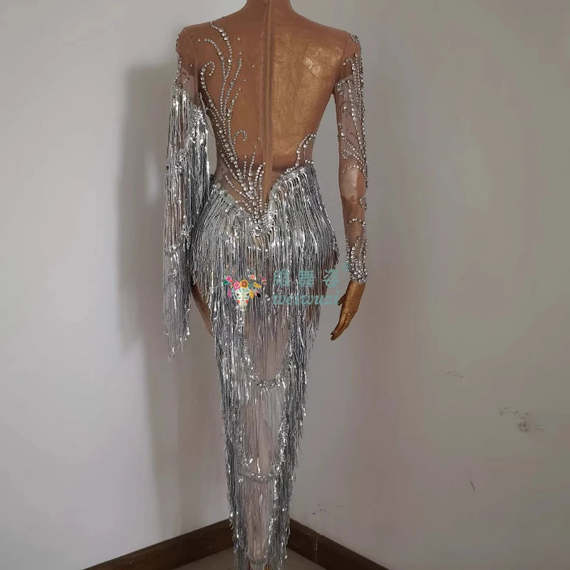 Latin Dance Costume for Adults and Child Customized Senior AB Stones Fringe Dresses Team Latin Professional Performance Clothing