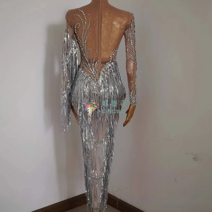 Latin Dance Costume for Adults and Child Customized Senior AB Stones Fringe Dresses Team Latin Professional Performance Clothing