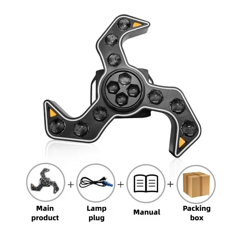 Shuriken Moving Head DJ Lights Rotating 120W RGBW 4 in 1 DJ Equipment Stage Light Strobe for DJ Disco Party Event Stage Effect