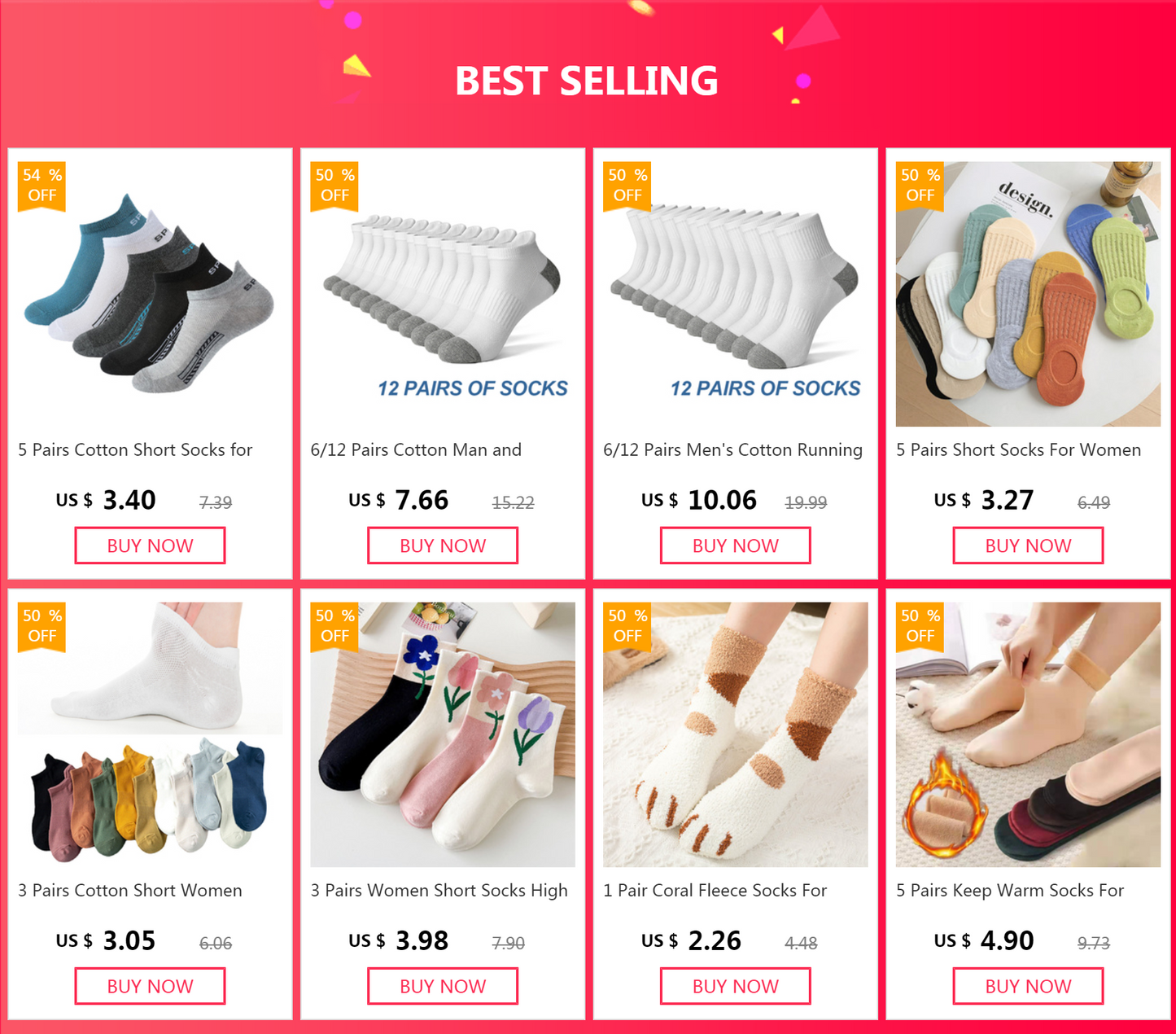 AOTOLK 6/12 Pairs Cotton Man and Women Socks Sports Solid Color Male's Short Sock Cycling Breathable Ankle Summer Running Socks