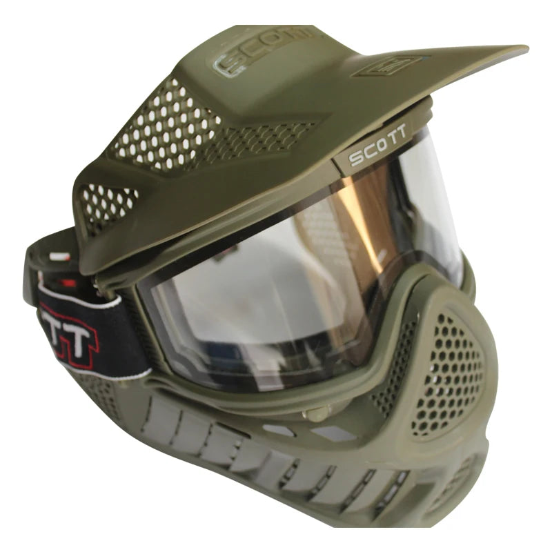 High Strength Paintball Mask or Airsoft Mask with Double Lens Anti Fog Goggle