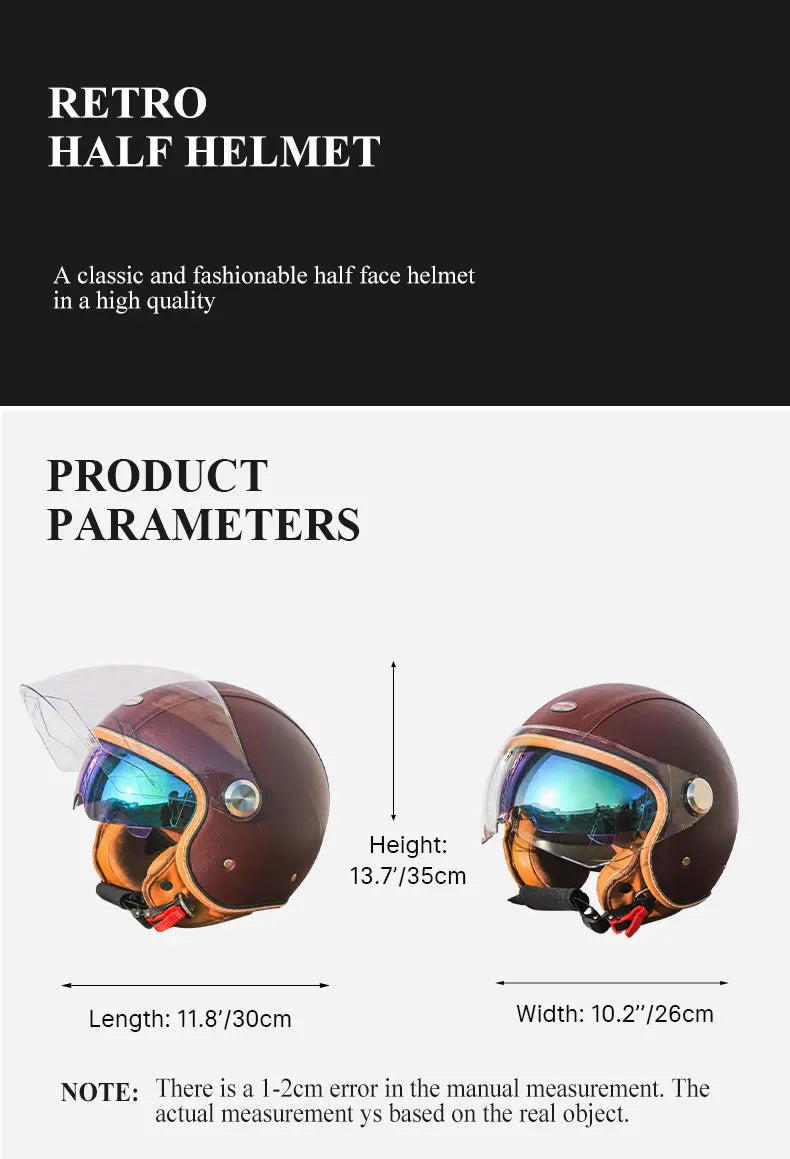Handmade leather dot certified helmet helmet motorcycle for men for fall and winter seasons capacete de moto masculino