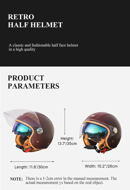 Handmade leather dot certified helmet helmet motorcycle for men for fall and winter seasons capacete de moto masculino