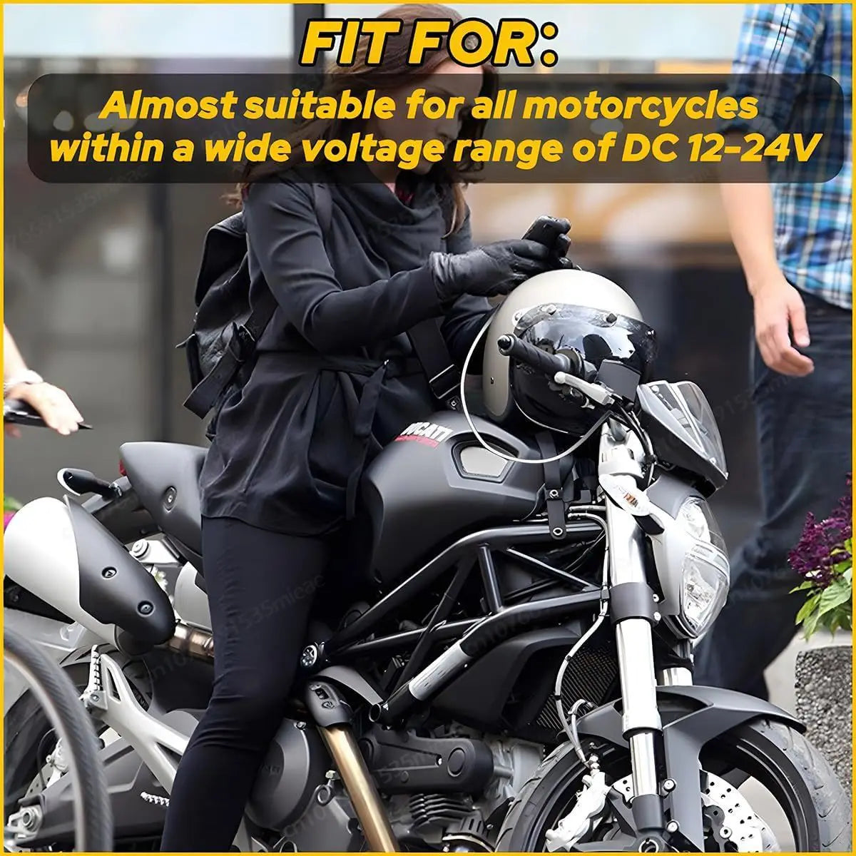 NEW PD QC3.0 Motorcycle USB Fast Charger 60W Handlebar Dual USB Socket with LED Voltmeter Waterproof 12-24V Power Supply Adapter