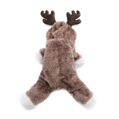 Christmas Elk Costume Winter Warm Dog Clothes For Small Medium Dogs Cat Suit Pet Jumpsuit Coat Chihuahua French Bulldog Outfit