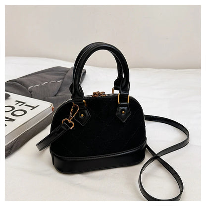Trend Luxury Designer Ladies Handbag Women's Vintage PU Leather Shell Bag Casual Crossbody Bags for Women Shoulder Bag for Phone