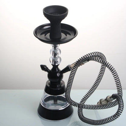 Acrylic Hookah Shisha Complete Set - French Design Chicha with Silicone Head Heat Management Device for Smoking