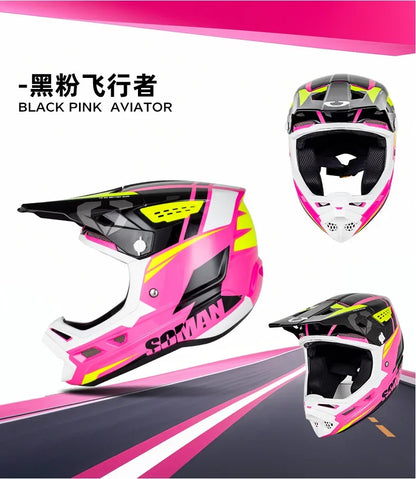 2025 SOMAN Professional Racing Motocross Helmet Off Road Helmet Motorcycle Cartoon Childrenr ATV Motorcycle MTB Helmet