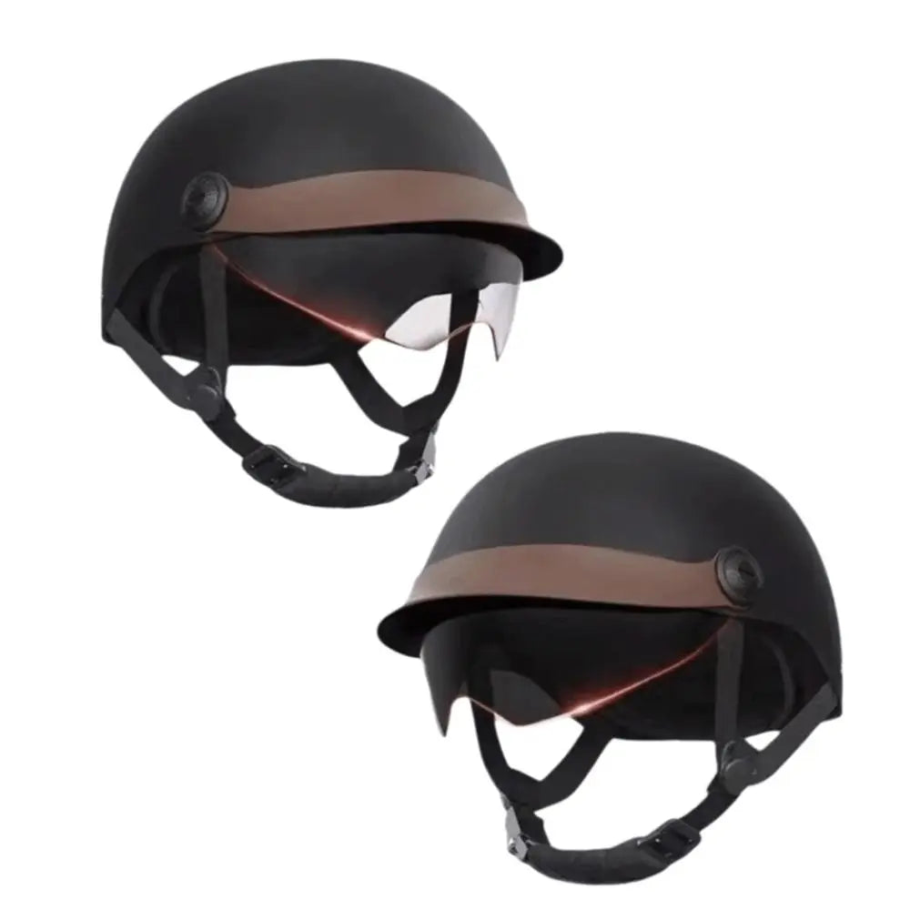 Vintage Ultra Light Electric Bicycle Helmet Sunscreen Breathable Motorcycle Half Helmet Fall Prevention Safety Helmets Riding