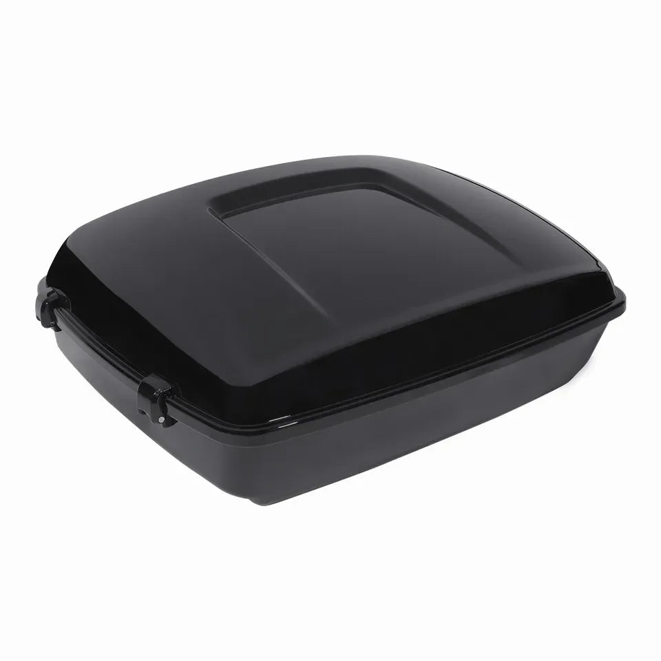 Black Chopped Trunk Pad Top Rack Fit For Harley Road King Road Glide Street Glide Electra Glide Ultra-Classic 2024
