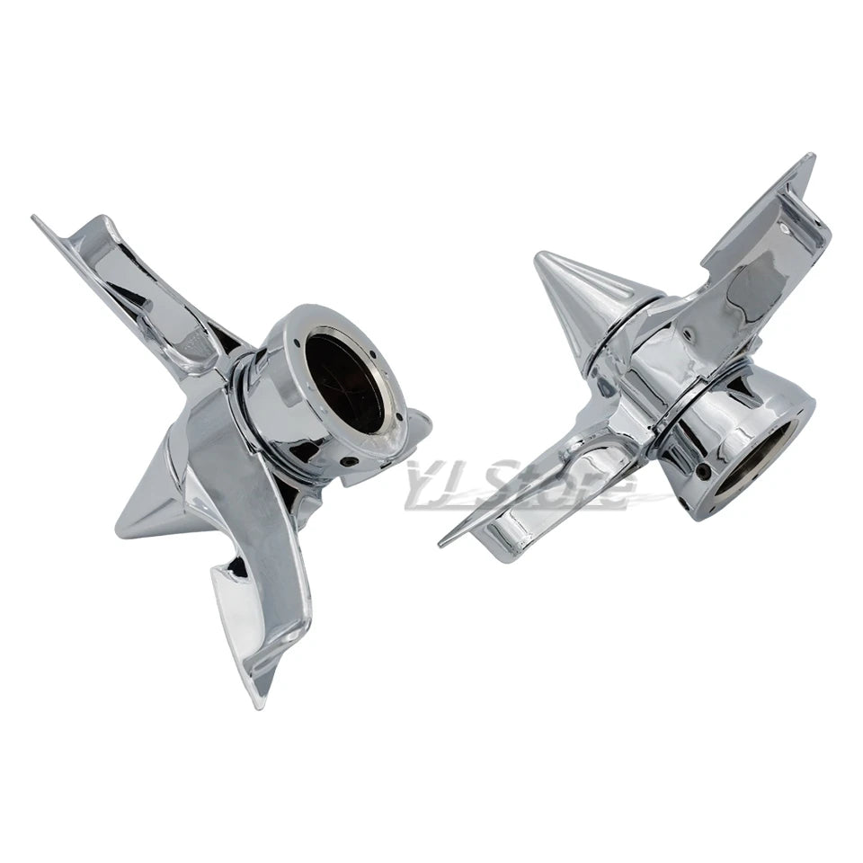 Fit For Harley Sportster Dyna Softail V-Rod Custom Motorcycle Skull Spun Blade Axle Caps Cover Front Axle Nut Covers