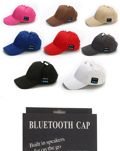 Outdoor Sports Baseball Cap with Visor Wireless Bluetooth Hands-free Music Headphone Hat