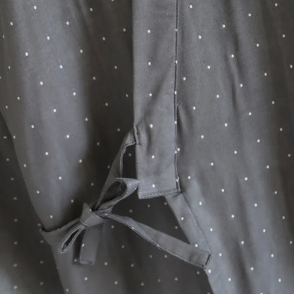 Kimono Robes Pajamas Set for Spring Autumn and Summer Thin Men's Cotton Loose Fit Large Size Half Sleeve Sleepwear Set