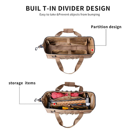 Camping tool storage bag,large-capacity tool kit, can be hung with a climbing buckle, high toe nail,Five colors to choose from