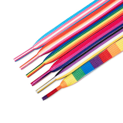 No6Transgender 100/120/150cm Shoe Lace Flat Printed Shoelace Colorful Rainbow Laces Gay Pride Liberty Shoelaces Shoe Accessories