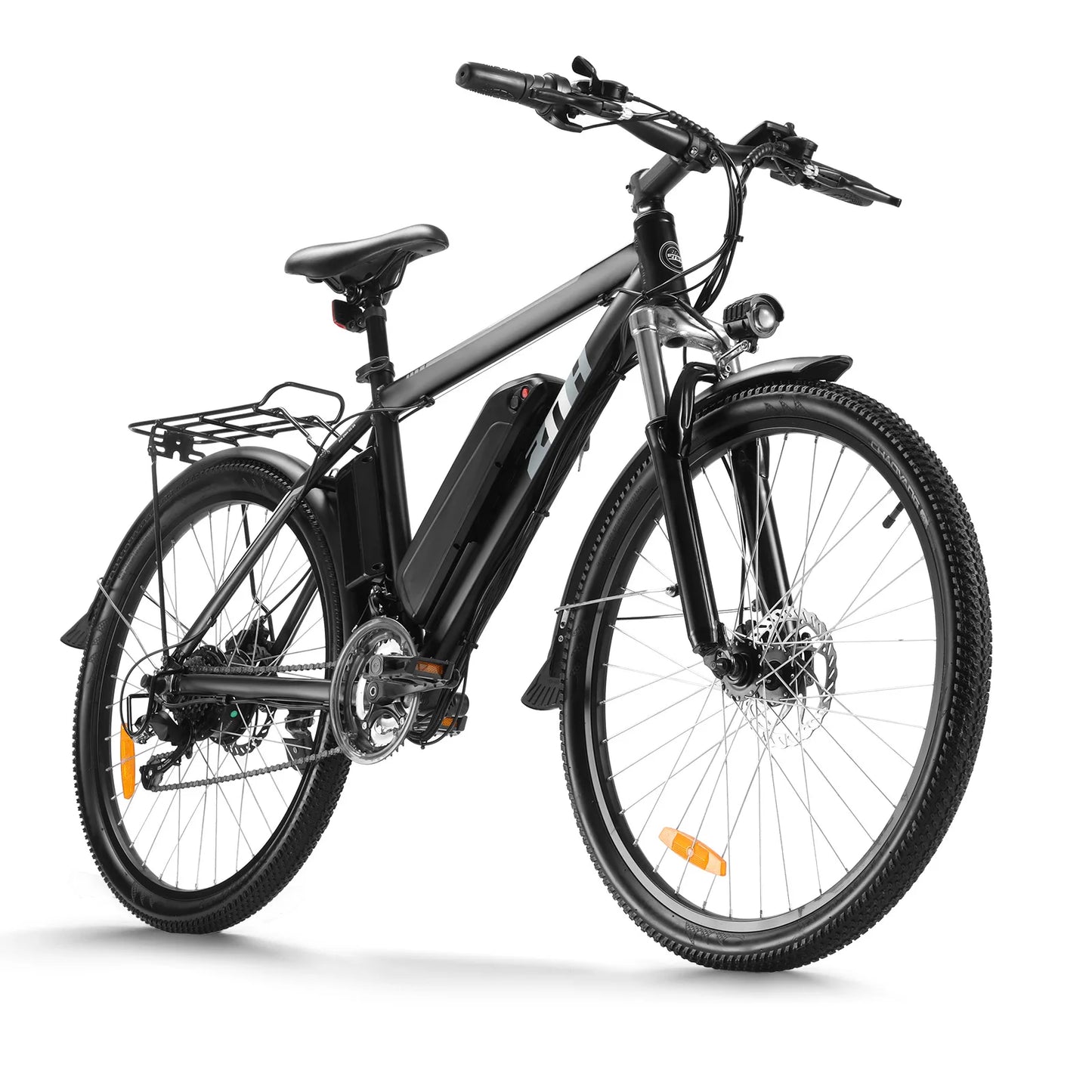 500W Peak Motor Electric Bicycle for Adults,26'' Fat Tire Electric Bike,374.4Wh/10Ah Battery,21-Speed E-bike