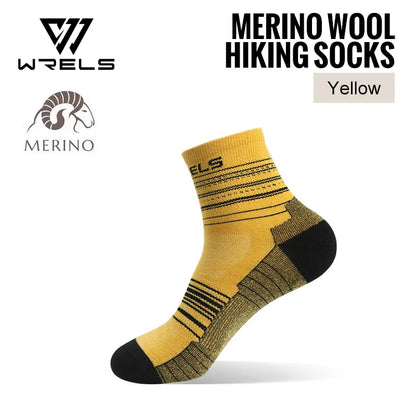 WRELS 1/3Pairs Merino Wool Socks Warm Thick Cushion Wool Socks Running Moisture Wicking Sports Socks Merino Wool Hiking Socks