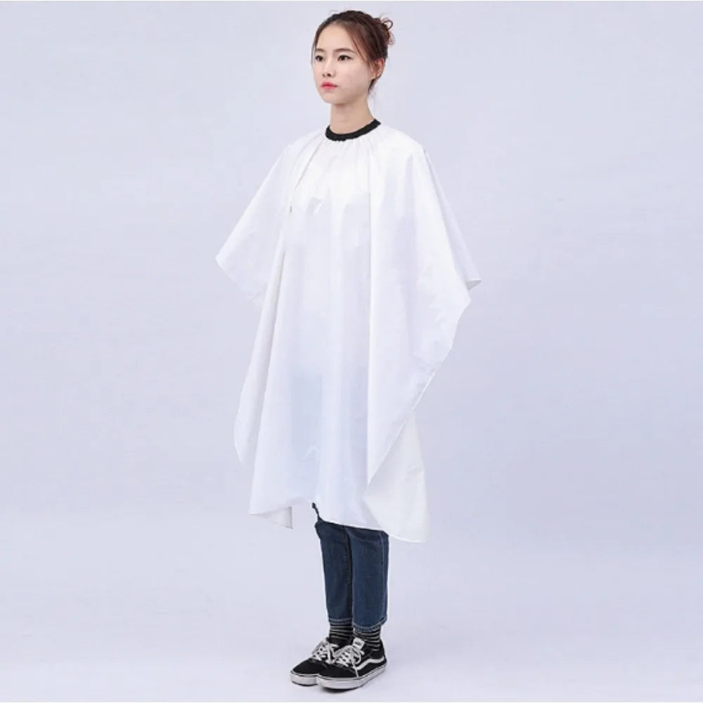 Black Hairdressing Coat Anti-fouling Neckline Hairdress Gown with Buckle Haircut Cloth for Barbershop Styling Capes