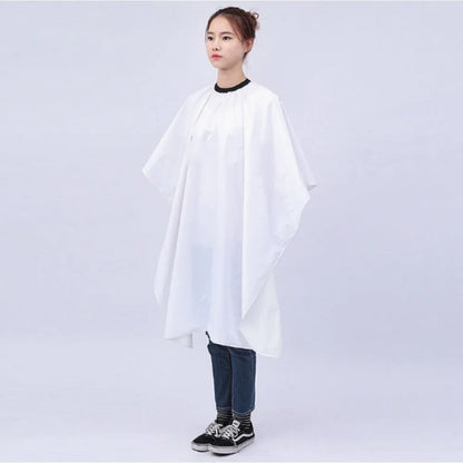 Black Hairdressing Coat Anti-fouling Neckline Hairdress Gown with Buckle Haircut Cloth for Barbershop Styling Capes