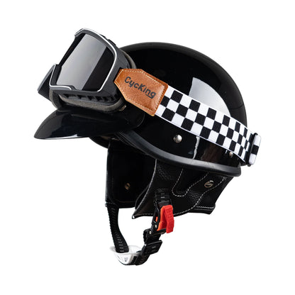Cycking Motorcycle Helmet Four Seasons Riding Half Helmet Men Women Scooter Cute Retro