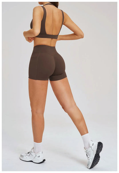 2 Pieces Yoga Suit for Women Clothes Sports Bra Shorts Sports Set Gym Running Training Sexy High Waist Butt Lift Sports Yoga Set