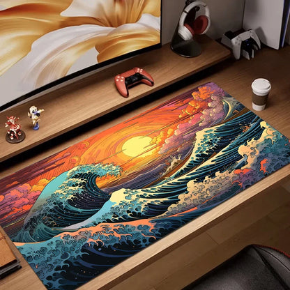 Radio Dj Large Professional Game Mouse Pad Keyboard Gamer Office Accessories Desk Mat Anime XXL Anti-Slip Desktop Mat Floor Mats